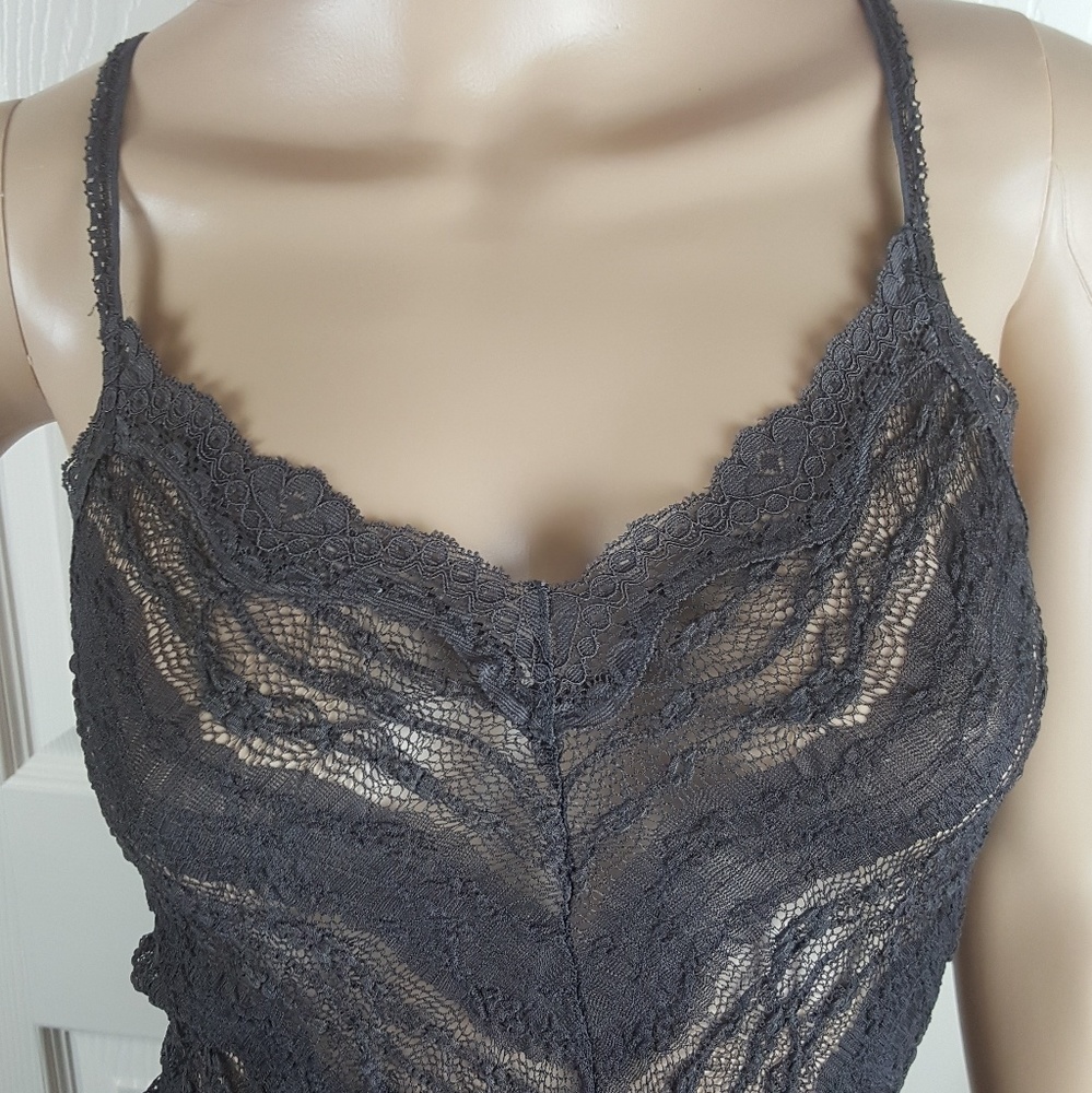 Intimately Free People Gray Lace Tank Top - Picture 2 of 8